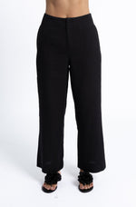 FLEETWOOD LINEN PANT - BLACK