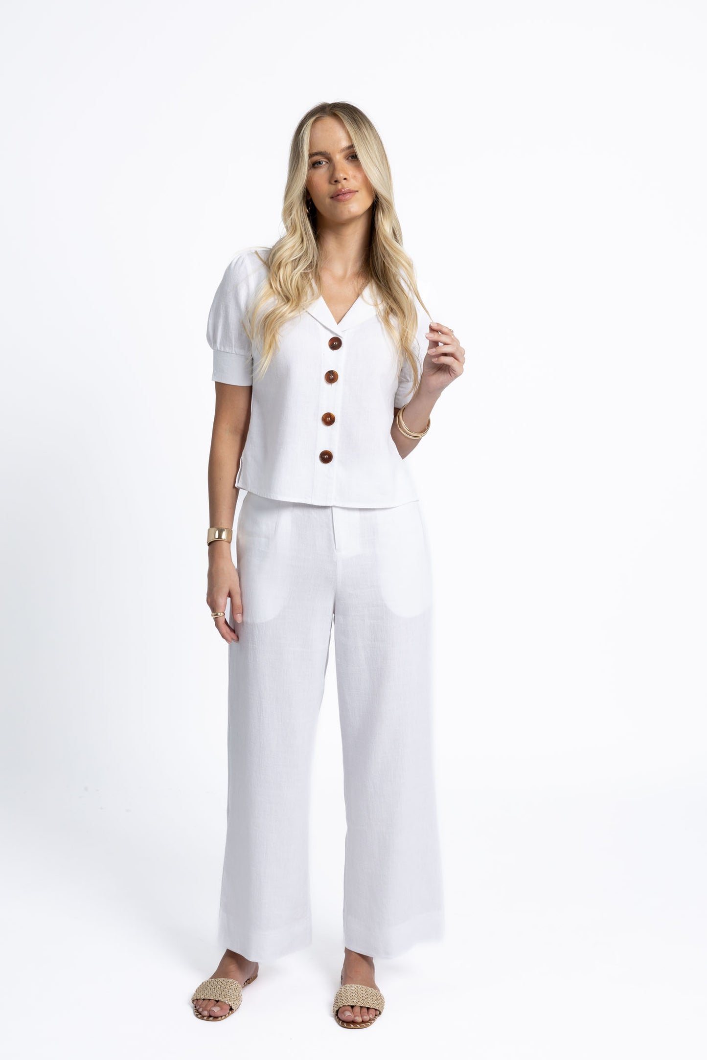 Peta Linen Shirt - White