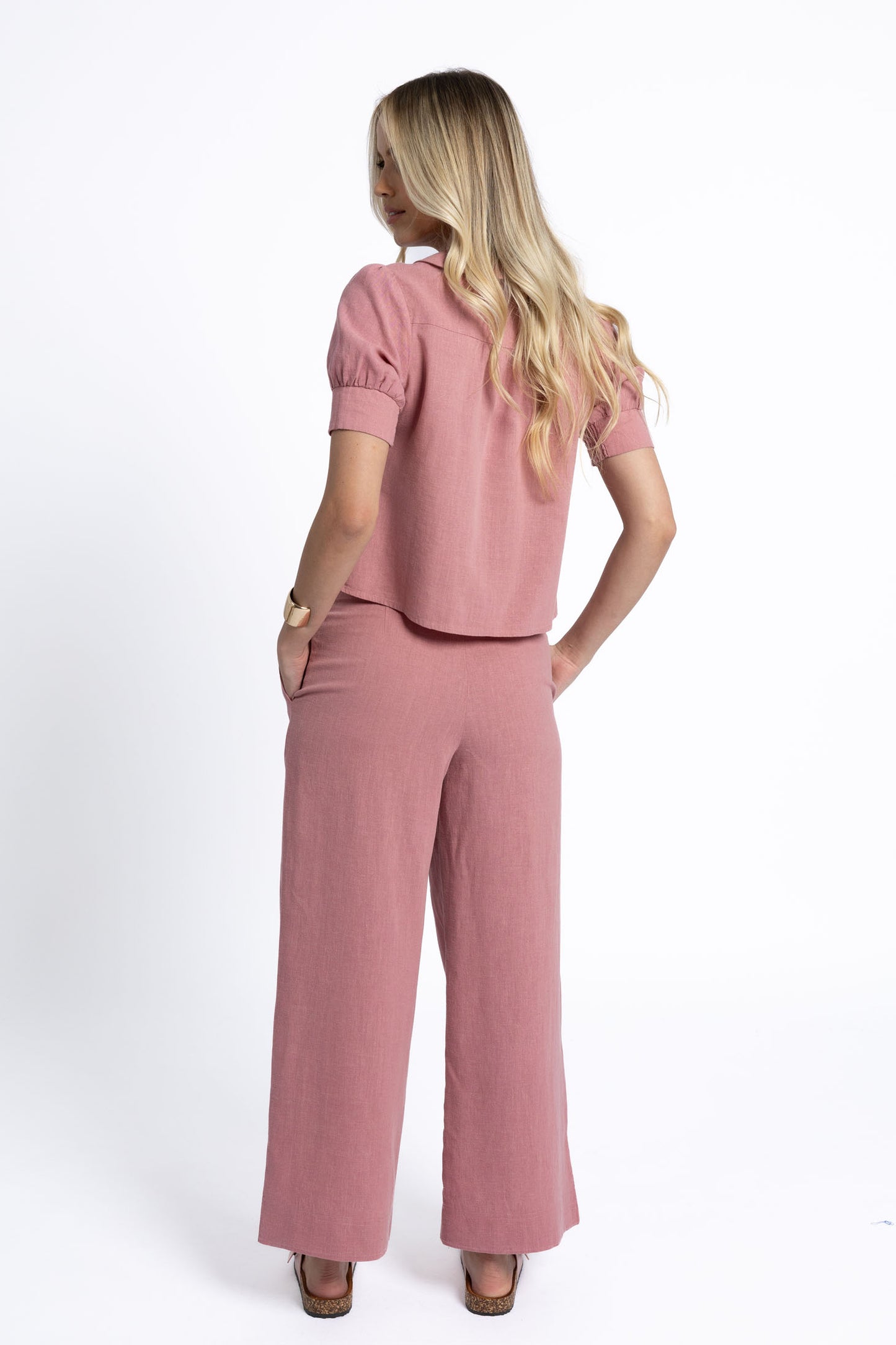 Peta Linen Shirt - Rose