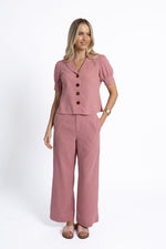 Peta Linen Shirt - Rose