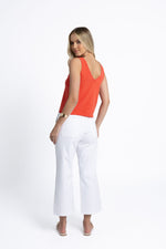 Margot Drill Pant-White