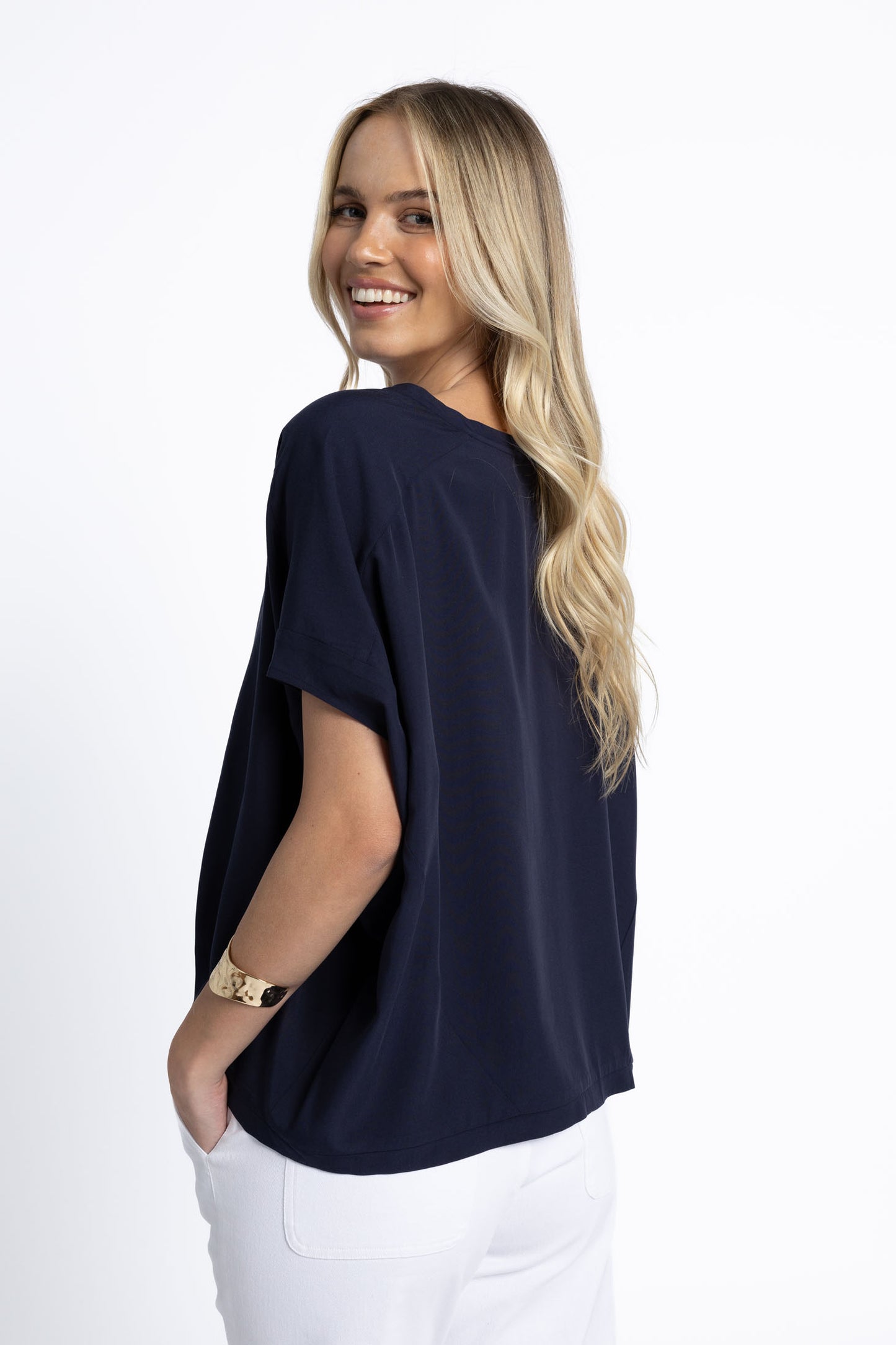 LUSH TOP from Humidity Lifestyle in Navy