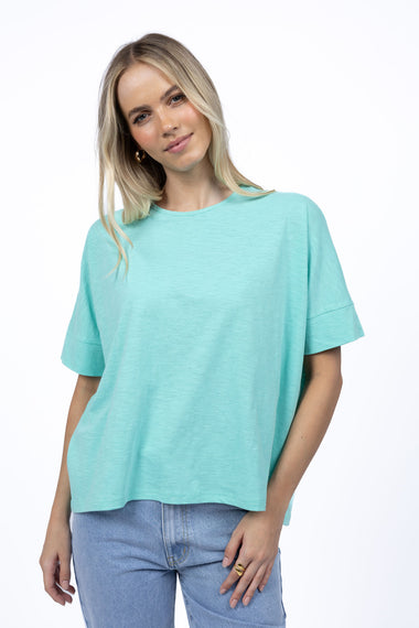 DIPPY TEE - LAGOON GREEN