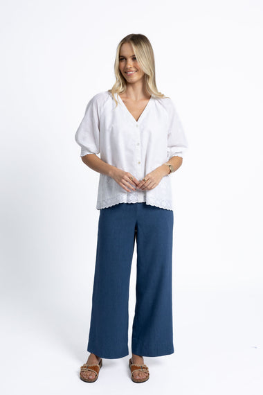 FLEETWOOD LINEN PANT - OCEAN BLUE