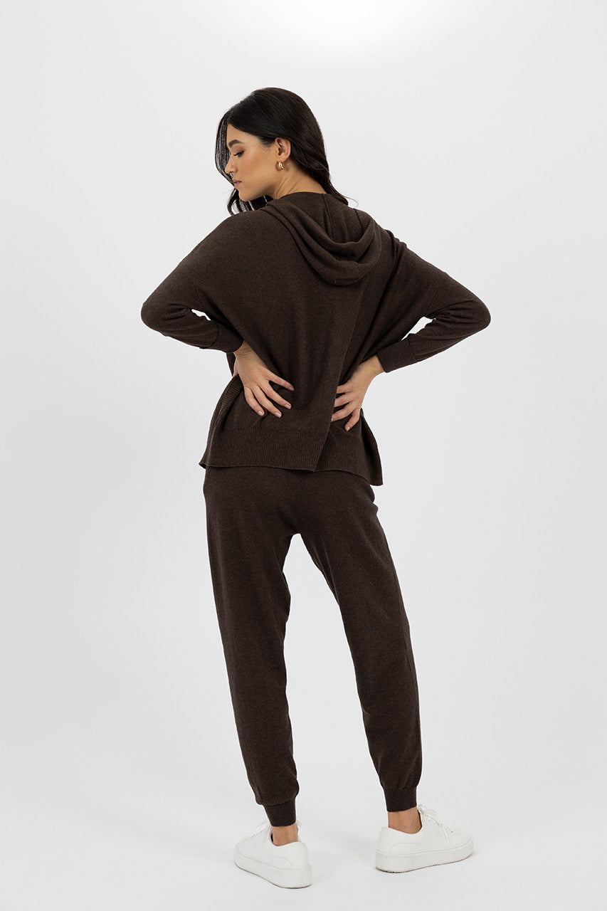 PEYTON HOODIE - Expresso colour