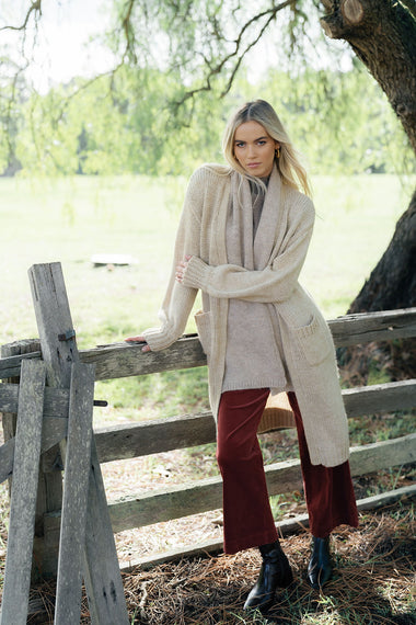 FLEETWOOD CORD JEANS - RUST COLOUR