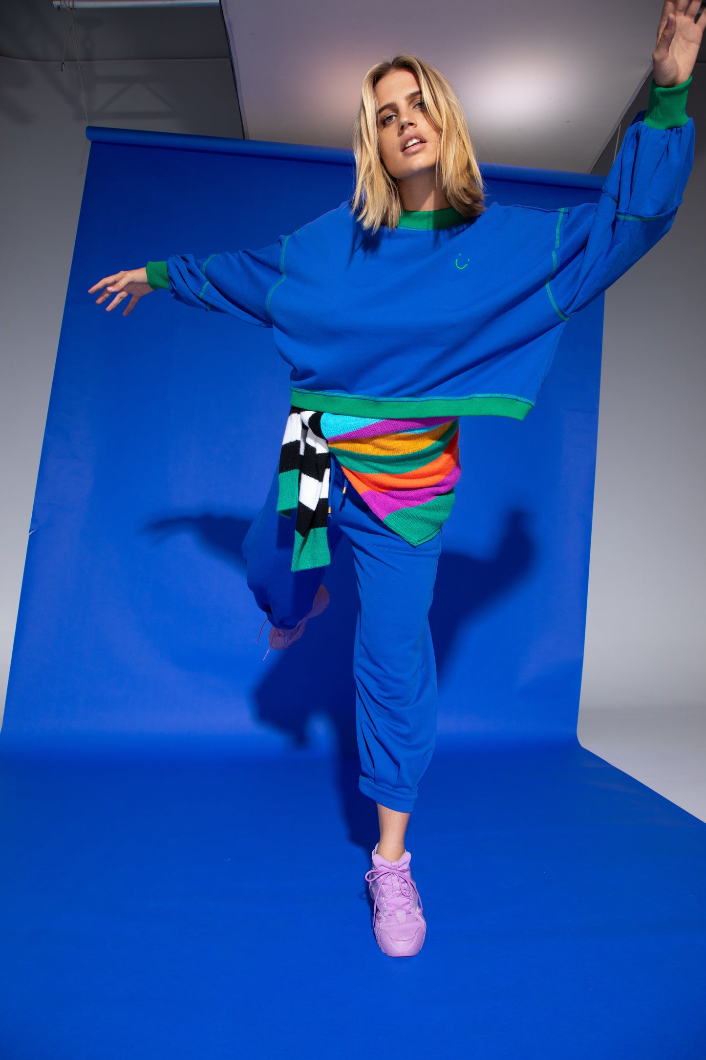 Boom Shankar Guru Sweater - Cobalt Blue