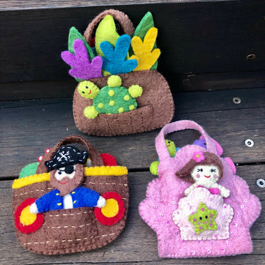 Mermaid Finger Puppet Play Bag