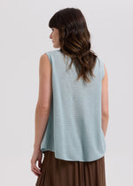 LD & Co Linen A-Line top - Light Cyan