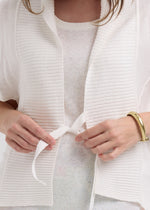 LD & Co Linen Blend Tie Cardigan - Taupe