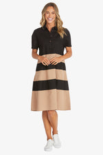 Kasbar Stripe Dress from Ping Pong Australia - Black & Wicker