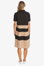 Kasbar Stripe Dress from Ping Pong Australia - Black & Wicker