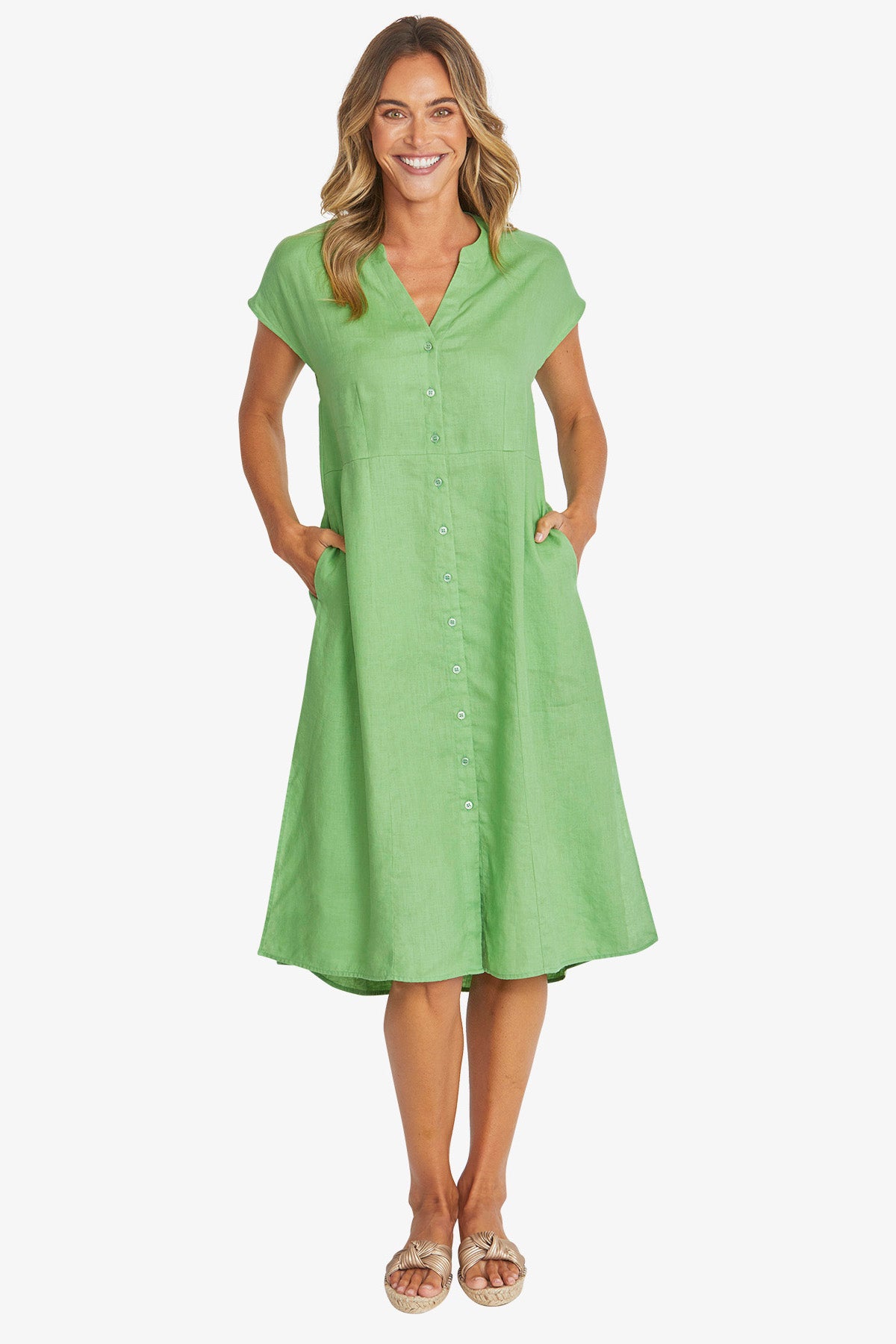 Sammy Linen Dress from Ping Pong Australia - Clover
