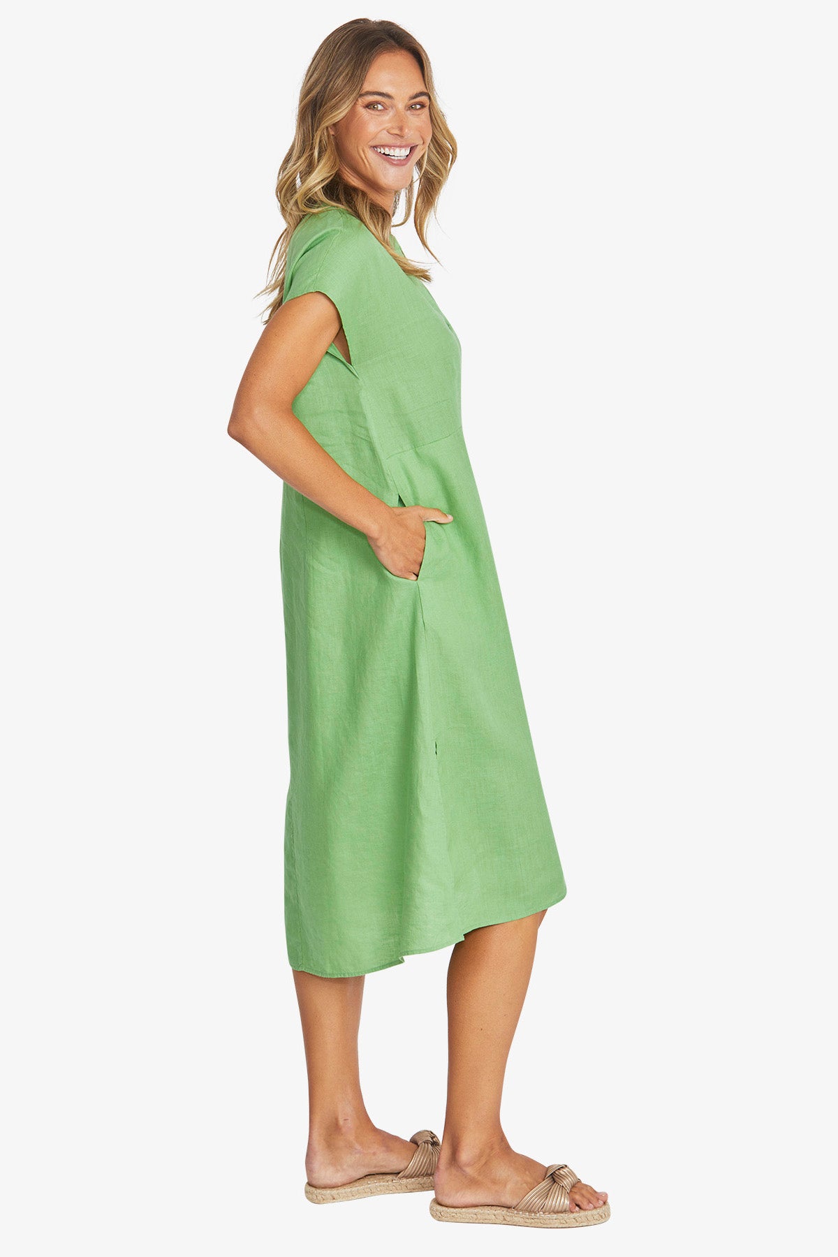 Sammy Linen Dress from Ping Pong Australia - Clover