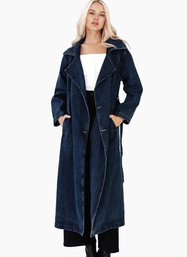 Paper Heart Taylor Denim Trench Coat