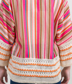 Stripe Crochet Detail Jacket by Trisha Tyler