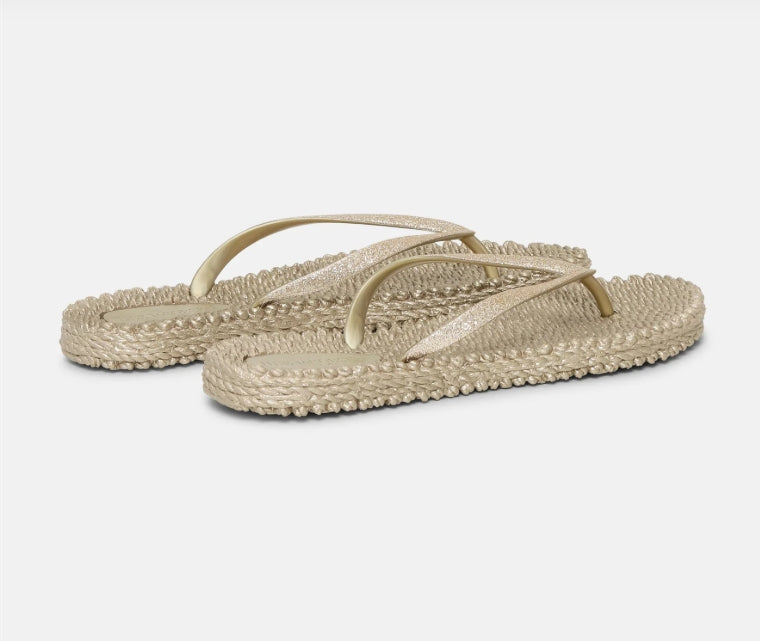Isle Jacobsen Flip-flops Glitter - Platin