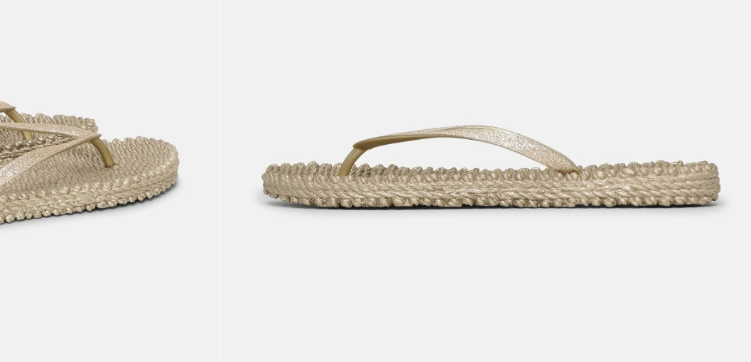 Isle Jacobsen Flip-flops Glitter - Platin