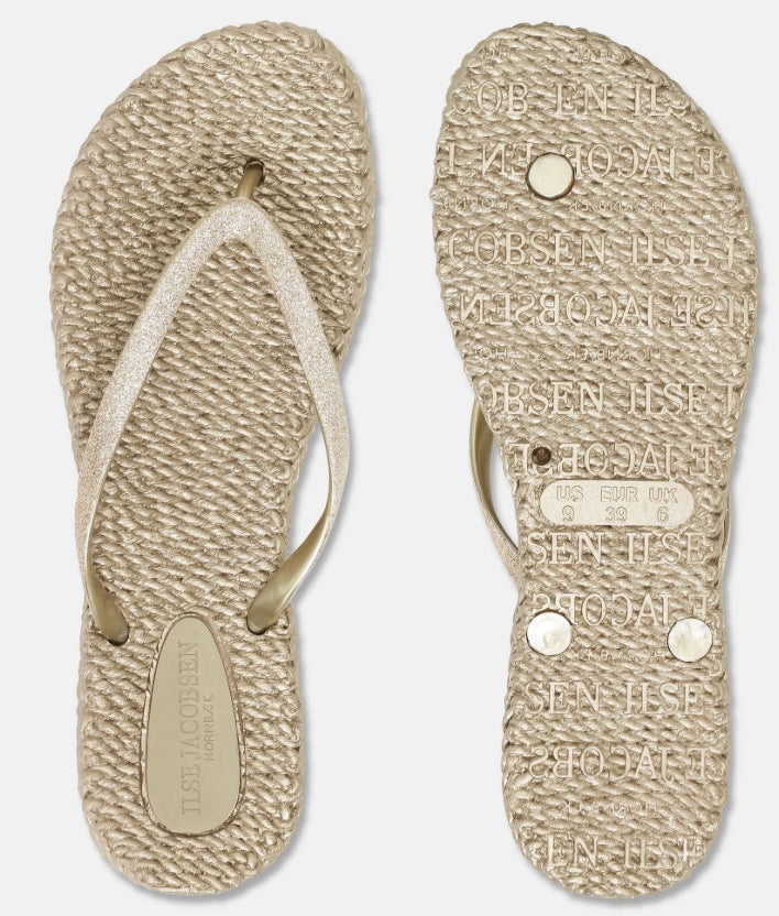 Isle Jacobsen Flip-flops Glitter - Platin