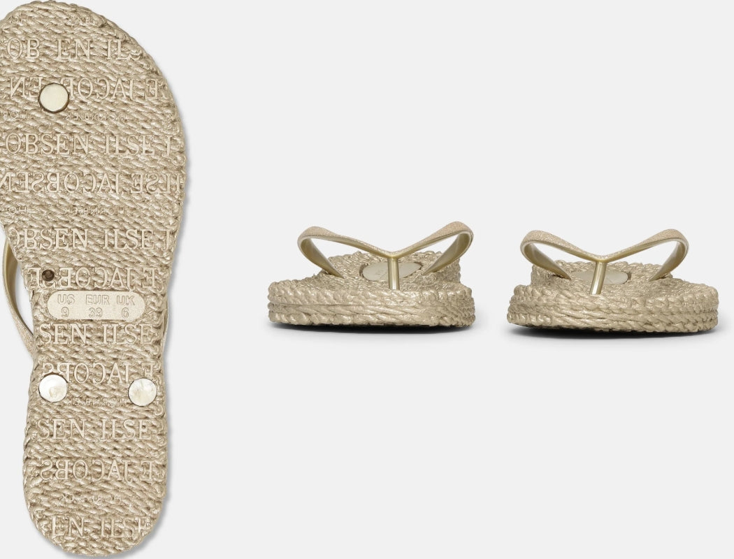 Isle Jacobsen Flip-flops Glitter - Platin