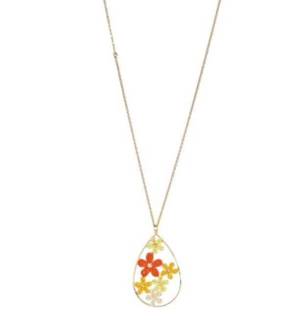 Dahlia Necklace Orange
