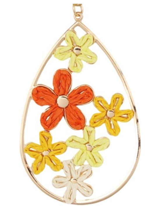 Dahlia Necklace Orange
