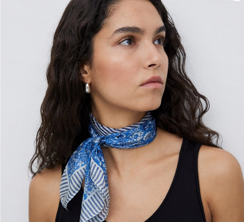 Yerse Barcelona Silk Bandana Scarf
