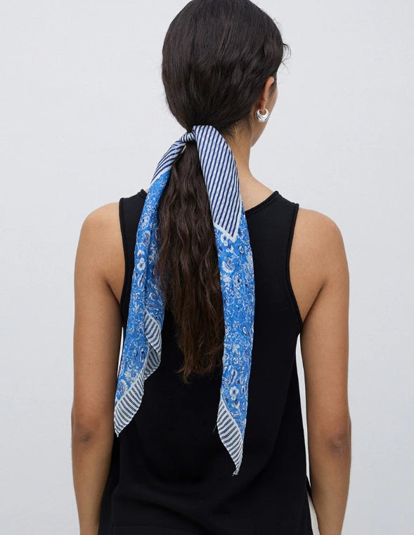 Yerse Barcelona Silk Bandana Scarf