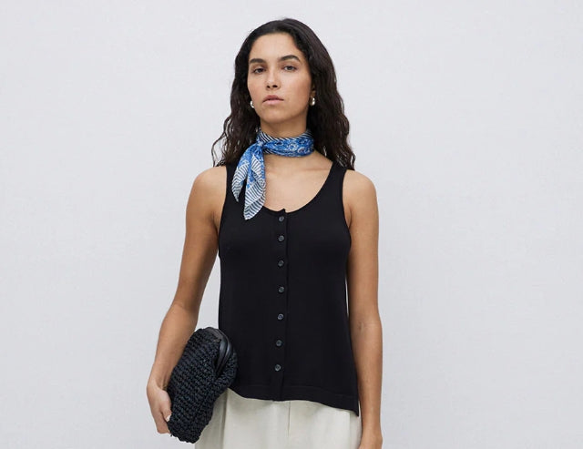 Yerse Barcelona Silk Bandana Scarf