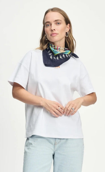 POM Amsterdam's Artisan Party print petite silk scarf