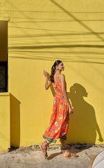 Cabana Tie Dress - Brasil Coral