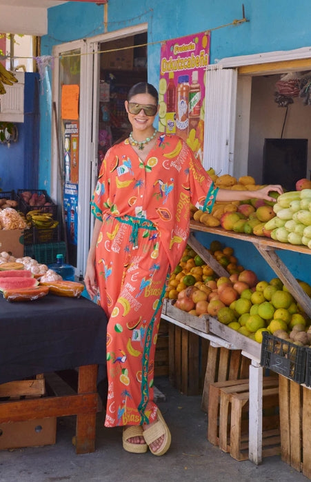 Cabana Pant - Brasil Coral