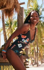 Cabana Twist One Piece Swimsuit - Brasil Black
