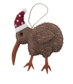 Pashom Christmas kiwi in hat hanging decoration