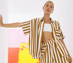 Treville Stripe Shirt - Caramel