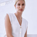 Mira Earring - Twisted White