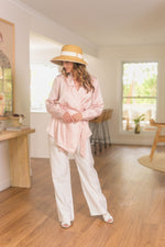 Scarlett cream ribbon trim hat