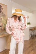 Scarlett cream ribbon trim hat