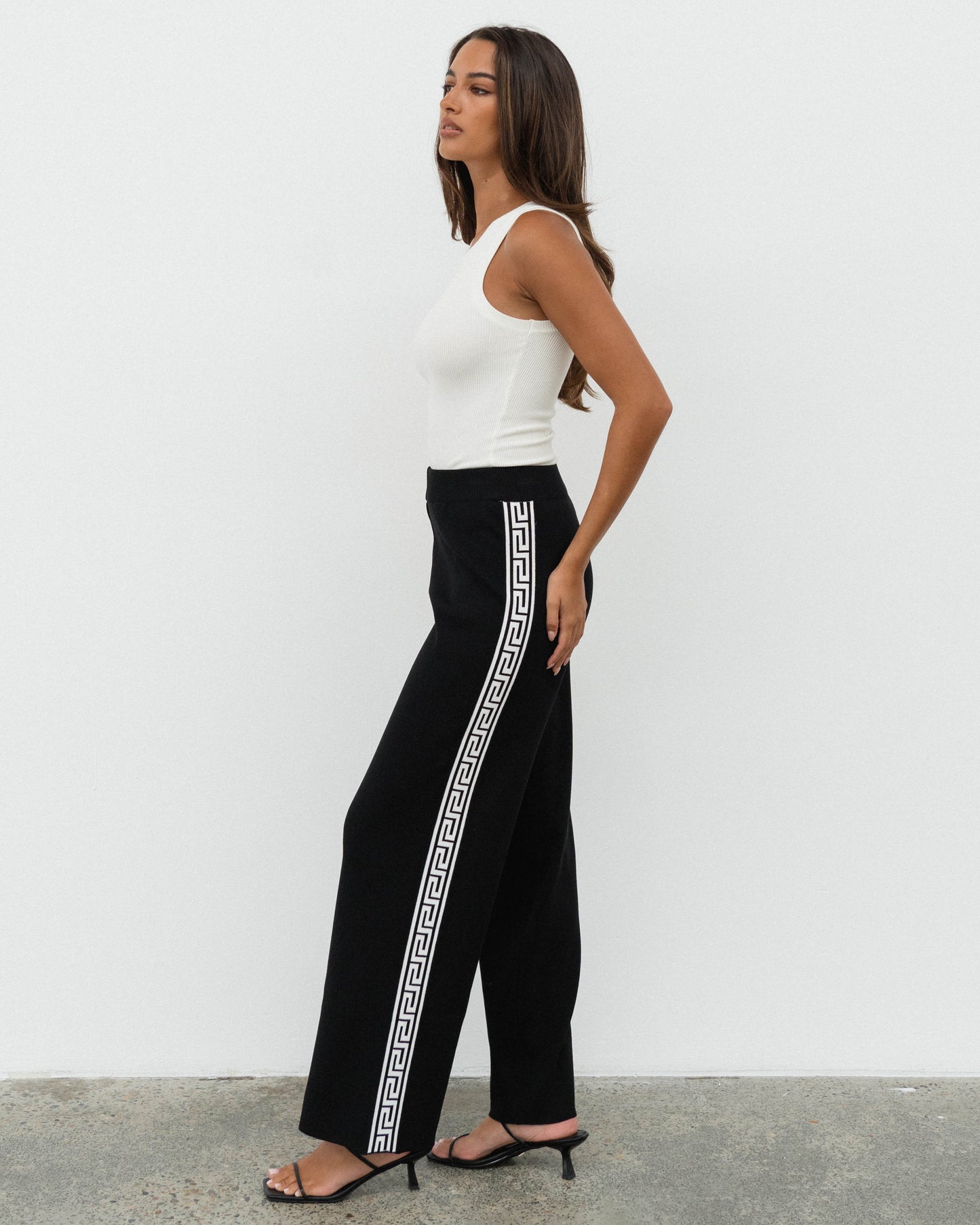 CONTRAST STRAIGHT LEG CO-ORD PANTS from White Closet