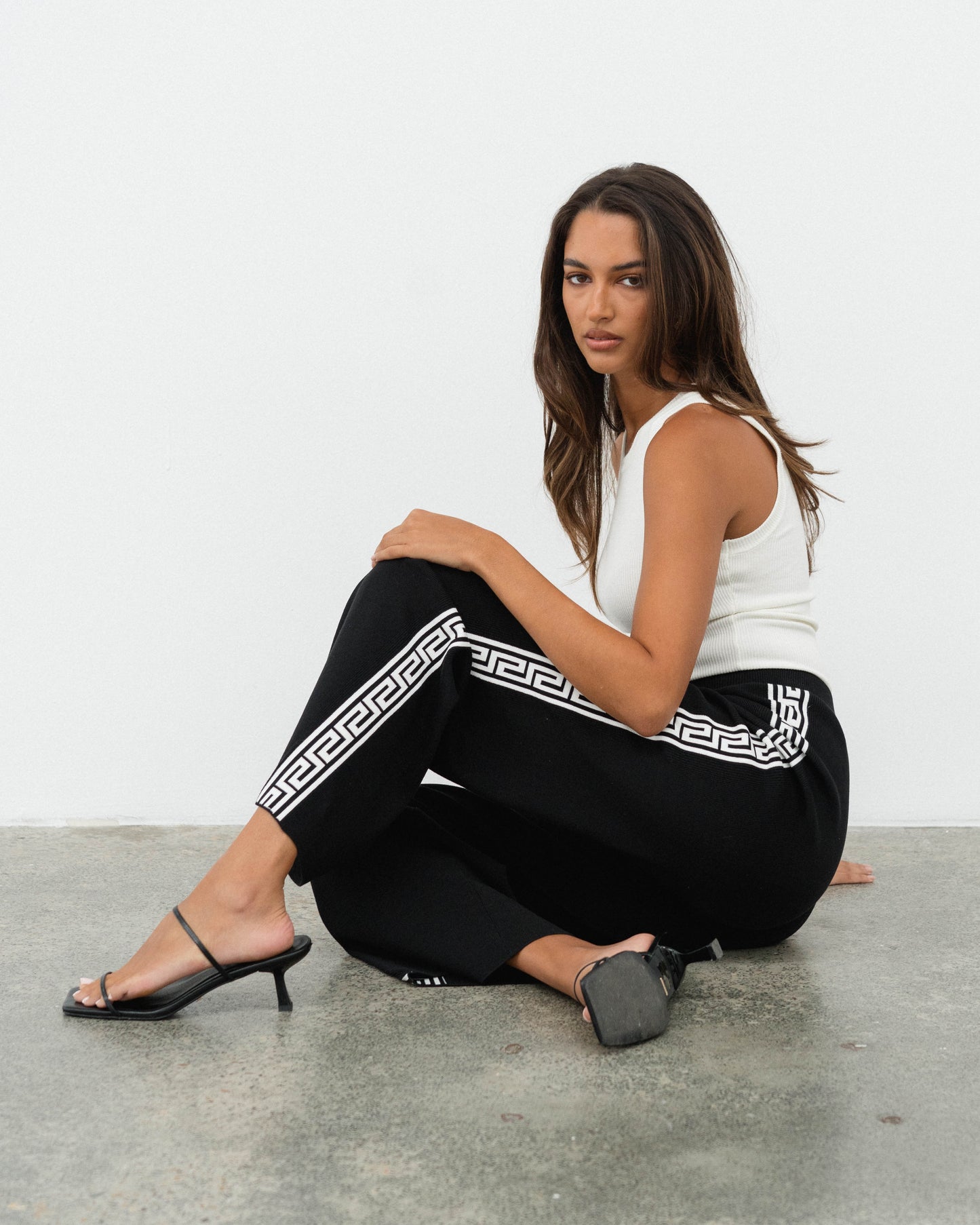 CONTRAST STRAIGHT LEG CO-ORD PANTS from White Closet