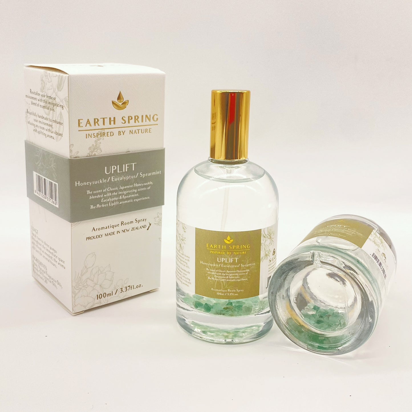 Earth Spring UPLIFT Crystal Room Spray 100ml With Green Crystal