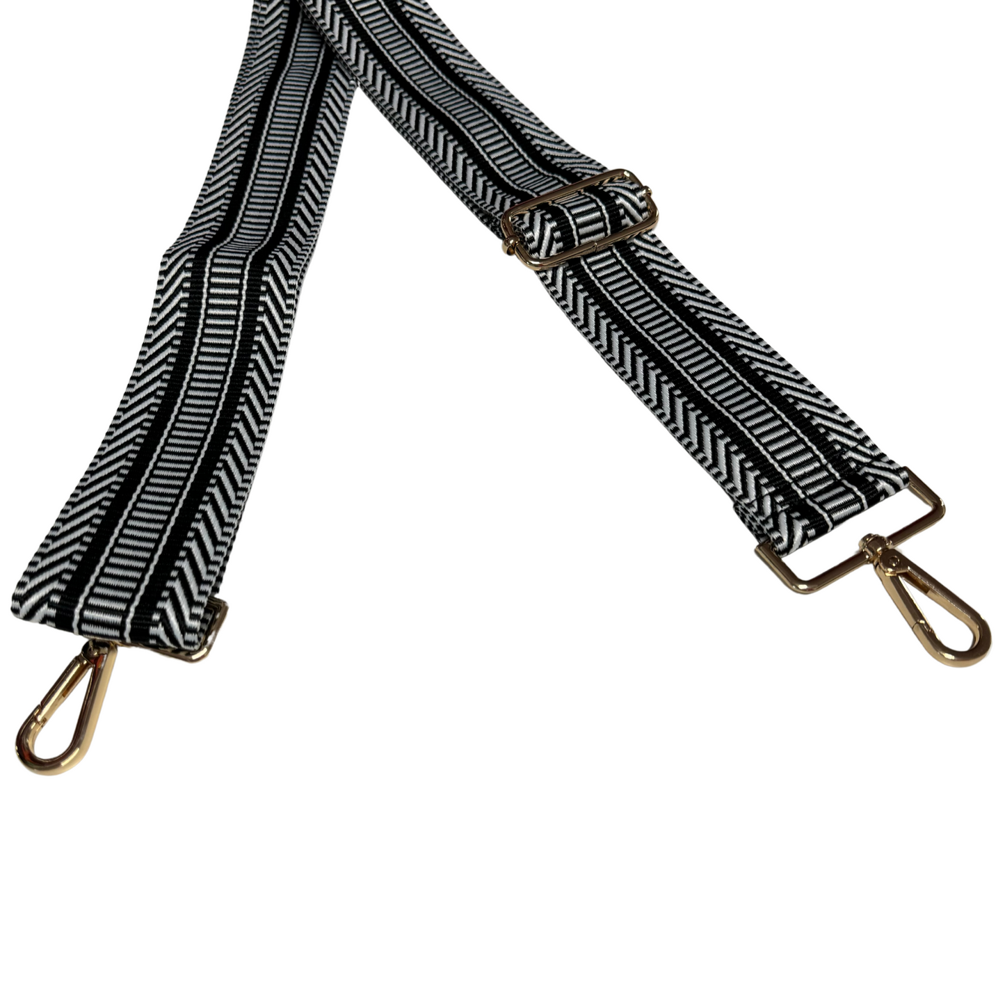 Liv & Milly Guitar Strap - Black & White Pattern
