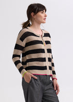 Zacket & Plover Pointelle Zip Cardigan - Navy