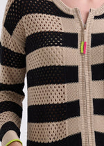 Zacket & Plover Pointelle Zip Cardigan - Navy