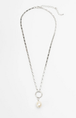 Amber Silver Necklace