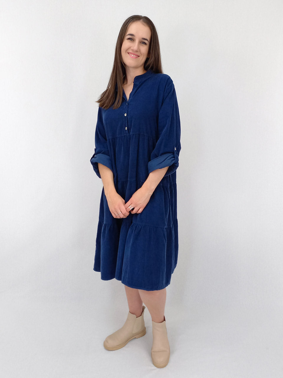 Laura Cord Baby Doll Dress
