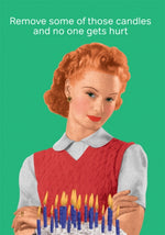 Remove some of those candles and no one gets hurt card