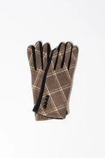 Caramel check gloves