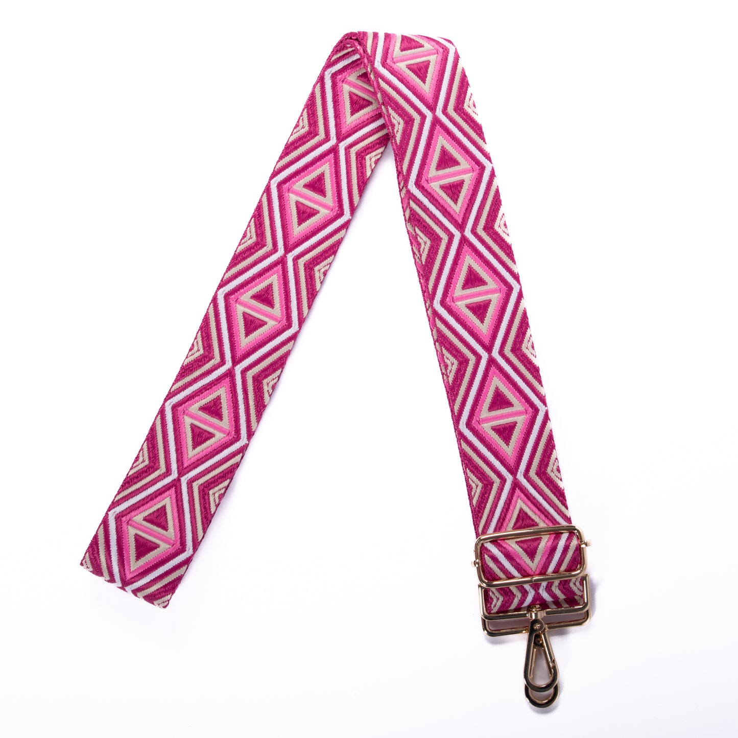 Liv & Milly Guitar Strap - Pink Triangles