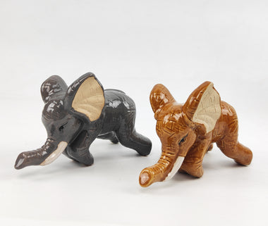 Elephant Pot Hanger Grey Brown 12cm